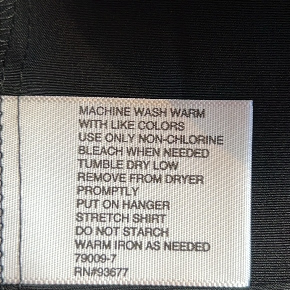 JF J Ferrar black button down stretch dress shirt size large - Picture 8 of 10